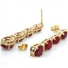 Image 2 : 14k Gold 8.00ct Ruby 0.30ct Diamond Earrings