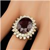 Image 3 : 14k Yellow Gold 13.50ct Ruby 2.00ct Diamond Ring