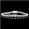 Image 1 : 18k White Gold 4.50ct Diamond Bracelet