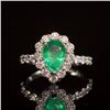 14K Gold 1.60ct Emerald 1.51ct Diamond Ring