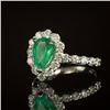Image 2 : 14K Gold 1.60ct Emerald 1.51ct Diamond Ring