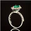Image 3 : 14K Gold 1.60ct Emerald 1.51ct Diamond Ring