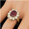 Image 3 : 14k Yellow Gold 3.00ct Ruby 2.15ct Diamond Ring