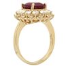 Image 2 : 14K Gold 4.97ct Ruby 1.54ct Diamond Ring