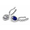 Image 2 : 14k Gold 4ct Sapphire 1.40ct Diamond Earrings
