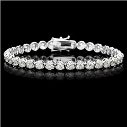 18k White Gold 9.00ct Diamond Tennis Bracelet