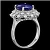 Image 2 : 14k Gold 6.00ct Sapphire 0.55ct Diamond Ring