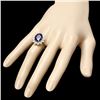 Image 3 : 14k Gold 6.00ct Sapphire 0.55ct Diamond Ring
