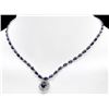 Image 6 : 14k Gold 28ct Sapphire 3.35ct Diamond Necklace