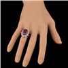 Image 3 : 14k White Gold 11.00ct Ruby 1.15ct Diamond Ring