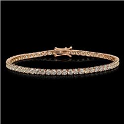 14K Gold 6.28ct Diamond Bracelet