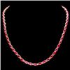 Image 1 : 14k Gold 25.00ct Ruby 1.20ct Diamond Necklace