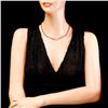 Image 4 : 14k Gold 25.00ct Ruby 1.20ct Diamond Necklace