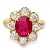 Image 2 : 14k Yellow Gold 4.50ct Ruby 2.20ct Diamond Ring