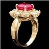Image 3 : 14k Yellow Gold 4.50ct Ruby 2.20ct Diamond Ring