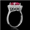 Image 2 : 14K Gold 5.11ct Ruby 0.95ct Diamond Ring