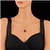Image 3 : 14k Gold 20.00ct Ruby 0.35ct Diamond Pendant