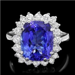 14k Gold 6.00ct Tanzanite 0.90ct Diamond Ring