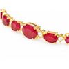 Image 2 : 14k Gold 16.00ct Ruby 0.80ct Diamond Bracelet