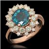 Image 1 : 14k Gold 3.07ct Zircon & 1.51ct Diamond Ring