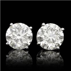 14k White Gold 5.09ct Diamond Earrings