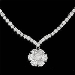 18k White Gold 11.2ct Diamond Necklace