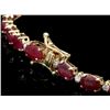 Image 2 : 14k Gold 12.00ct Ruby 0.60ct Diamond Bracelet