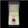 Image 3 : 14K Gold 26.79ct Ruby 1.68ct Diamond Pendant