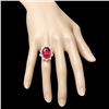 Image 3 : 14k White Gold 11.50ct Ruby 2.00ct Diamond Ring