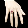 Image 4 : 14k Yellow Gold 1.50ct Ruby 1.50ct Diamond Ring