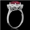 Image 2 : 14K Gold 4.64ct Ruby 0.98ct Diamond Ring