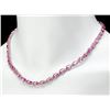 Image 5 : 14k 40ct Pink Sapphire 1.50ct Diamond Necklace