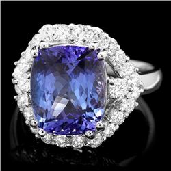 14k Gold 6.00ct Tanzanite 1.20ct Diamond Ring