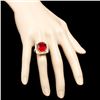 Image 4 : 14k Yellow Gold 16.35ct Ruby 2.20ct Diamond Ring