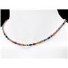 Image 6 : 14k Gold 27ct Sapphire 1.20ct Diamond Necklace