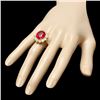 Image 3 : 14k Yellow Gold 11.00ct Ruby 2.05ct Diamond Ring