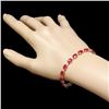 Image 5 : 14k Gold 19.00ct Ruby 0.80ct Diamond Bracelet