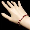 Image 3 : 14k Gold 16.00ct Ruby 0.55ct Diamond Bracelet