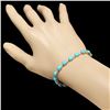 Image 4 : 14k 12.00ct Turquoise 0.70ct Diamond Bracelet