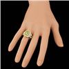 Image 3 : 14k Yellow Gold 4.00ct Beryl 1.30ct Diamond Ring