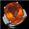 Image 1 : 14K Gold 27.77ct Ruby 0.79ct Diamond Ring