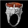 Image 2 : 14K Gold 27.77ct Ruby 0.79ct Diamond Ring
