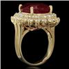 Image 2 : 14K Gold 14.38ct Ruby 2.38ct Diamond Ring