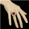 Image 3 : 14K Gold 14.38ct Ruby 2.38ct Diamond Ring
