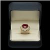 Image 4 : 14K Gold 14.38ct Ruby 2.38ct Diamond Ring