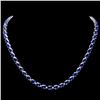 Image 1 : 18k Gold 30ct Sapphire 1.70ct Diamond Necklace