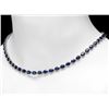 Image 5 : 18k Gold 30ct Sapphire 1.70ct Diamond Necklace