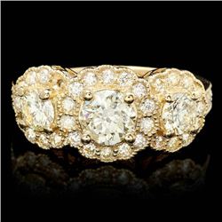 14k Yellow Gold 2.3ct Diamond Ring