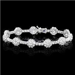 18k White Gold 8.20ct Diamond Bracelet