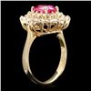 Image 3 : 14k Gold 2ct Tourmaline 1.70ct Diamond Ring
